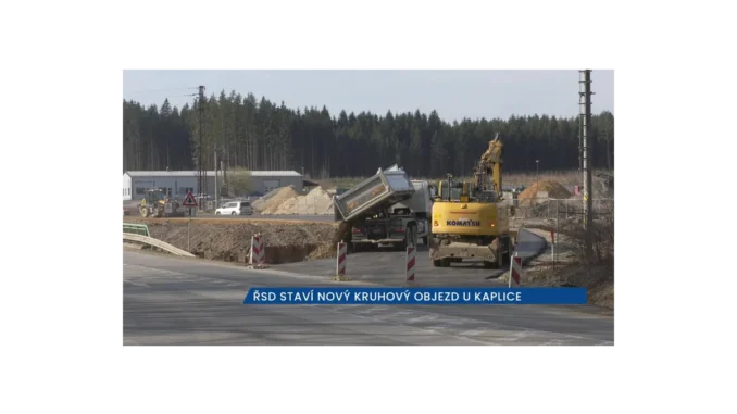 Dálnice D3: Nový kruhový objezd u Kaplice