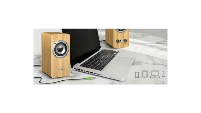 Stylové dřevěné reproduktory Genius SP-HF400