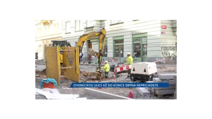 Uzavírka Ovenecké ulice v Praze 7 do konce léta