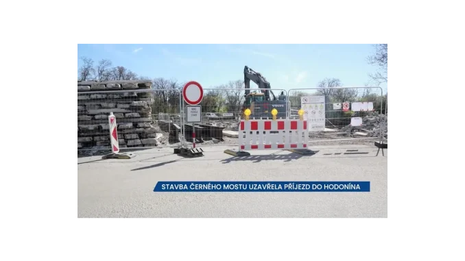 Dopravní uzavírka v Hodoníně kvůli Černému mostu
