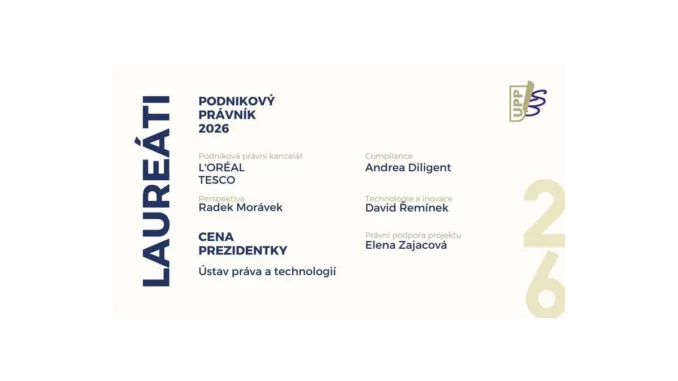 Podnikový právník 2026: Ocenění vyhlášeno v Praze
